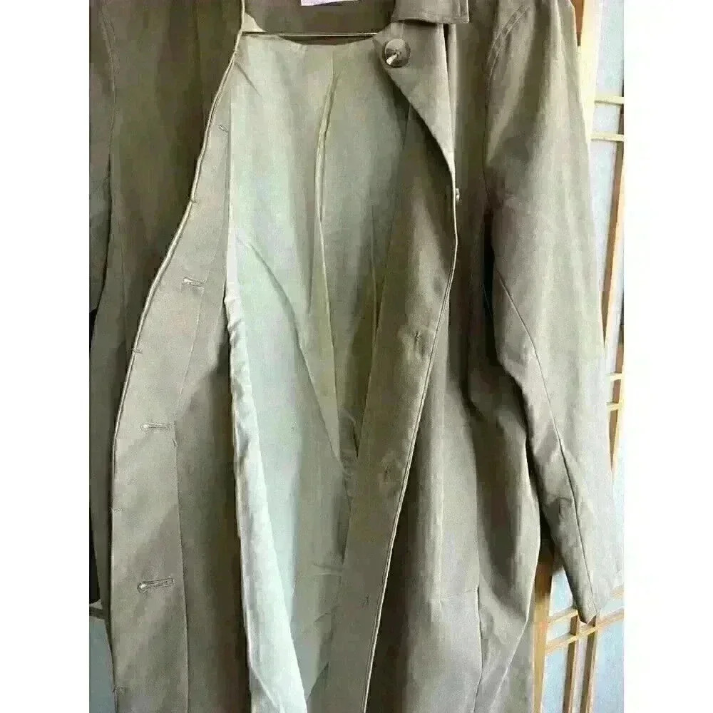 NWT, Women's Trench Coat, Medium, Amazon Essentials, Taupe, Mid-length, - Picture 11 of 12